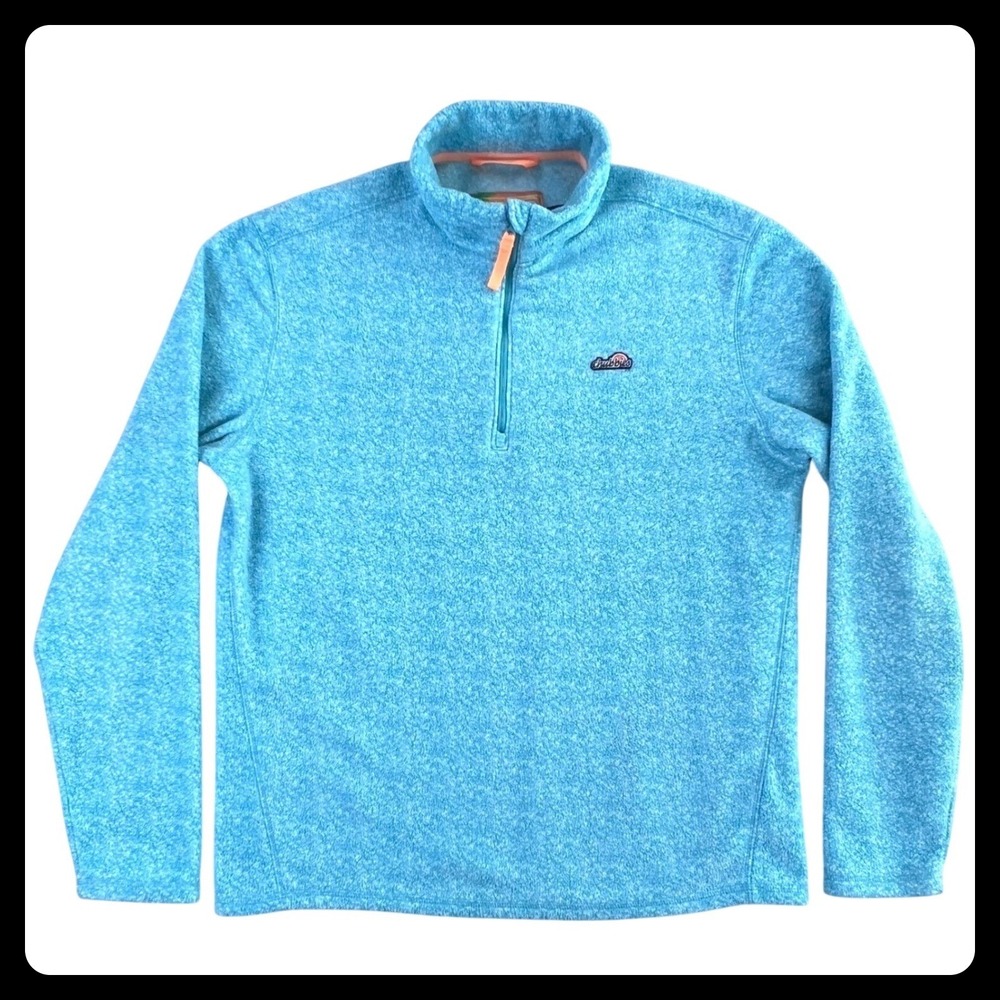 Chubbies 1/4 Zip Fleece Pullover Men MEDIUM Blue Sweater Hiking‎ Outdoors